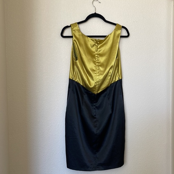 Fools Gold Green Midi Dress Size 13 - Picture 3 of 6